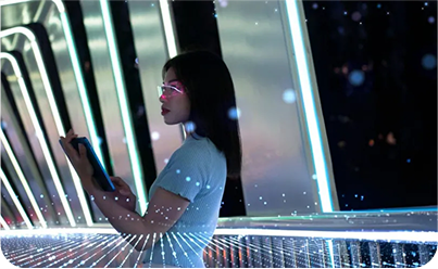 Berlin startup success story with futuristic tech setting